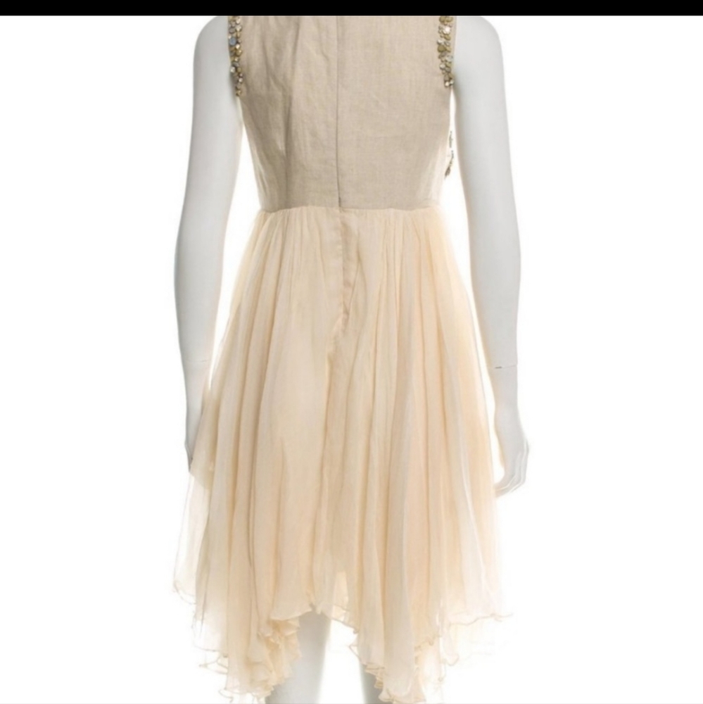 Do Not Buy Adam Lippes Runway Silk Linen  Cocktail Holiday Party Dress 8 Medium - Picture 2 of 7